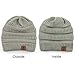 Durio Unisex Baby Beanie - Soft & Warm Knit Infant Winter Hat, Stretchy Cap Fit for Newborn to Toddler Girl Boy (6-36 Months), 1 Black & Light Grey & Black White