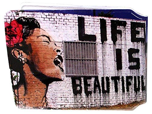 Life is Beautiful Credit Card Bus Pass Wallet Slimline Travel Rail Ticket Holder Cover for Oyster Business Zip ID Card - Bifold - Party Bag Gift School Leaver Uni (10x Wallets)