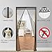 Magnetic Screen Door, Feewer Full Frame Velcro Heavy Duty Reinforced Mesh Fits Doors Up to 36x82inch Bug Screen, Keeps Bugs & Mosquitoes Out, Pet and Toddler Friendly