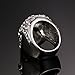 Mens Vintage Black Gothic Skull Rings 316L Stainless Steel Heavy Metal Rock Punk Biker Bands High Polished Size 8-12