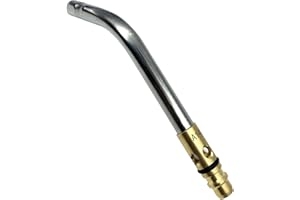 PIDNSROZO 0386-0105 A-14 1/2" Turbo Torch Tips for G-4 or PLF-A5 Handles, Soft Solder 2 to 3-1/2", Silver Braze 1 to 2", Air Acetylene, Manual Lighting, Quick Connect, Removable Orifice Screw