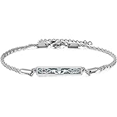 Turquoise Claddagh bracelet 925 Sterling Silver Cladda Bracelet for Women Jewelry Gift for Turquoise Lover