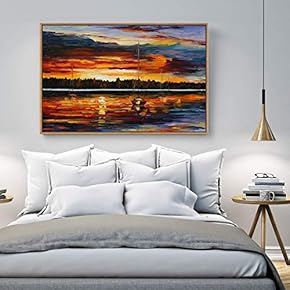 Floating Framed Canvas Wall Art for Living Room, Bedroom Scenery Canvas Prints for Home Decoration Ready to Hang - 16x24 inches