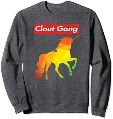 Unisex Clout gang Unicorn red box: EDM Hip Hop Rappers T-shirt Medium Dark Heather