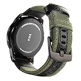 Galaxy Watch 46mm Bands, Maxjoy Gear S3 Frontier Classic Nylon Band, 22 mm Quick Release Replacement Strap Large Sport Wristband with Metal Buckle Compatible Samsung Gear S3 Smart Watch, Army Green