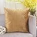 Home Brilliant Euro Pillows 26x26 Velvet Square Large Pillow Covers Decorative Euro Sham for Bed Sofa Couch Office Car, 26 x 26 inches(66cm), Gold