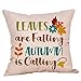 TOWSIX Set of 4 Fall Pillow Covers 18x18 inch Pumpkin Truck Maple Leaf Throw Pillow Case Autumn Theme Thanksgiving Decorative Throw Pillow Covers for Sofa Farmhouse Fall Decoration