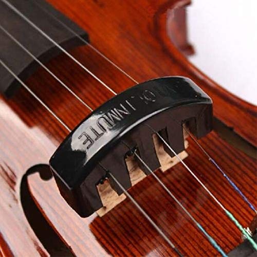 Soarun Black Rubber Violin Mute for 4/4 Violin for Very Quiet Practice