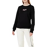 Armani Exchange Women's Colorful Logo Pullover French Terry Sweatshirt, Black, X-Small