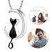 Minicremation Cremation Jewelry Urn Necklace for Ashes for Pet, Paw Print Memorial Ash Jewelry, Keepsake Pendant for Pet's Cat Dog's Ashes with Filling Kit