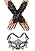 Qinlee Lace Masquerade Mask Gloves Set