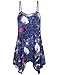 Flowy Tank Top,Timeson Women's Casual Spaghetti Strap Tunic Dress Flowy Cami Braces Skirts Dresses Deep Blue Medium