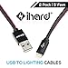 USB Lighting Cables for iPhone and iPad (2 Pack) - Lighting Cable Charging Cords 5 Feet Flexible and Durable - Fast Sync Lighting to USB Cable Charger for Apple iPhone X 8 7 6 Plus 5s (Black) - iHard