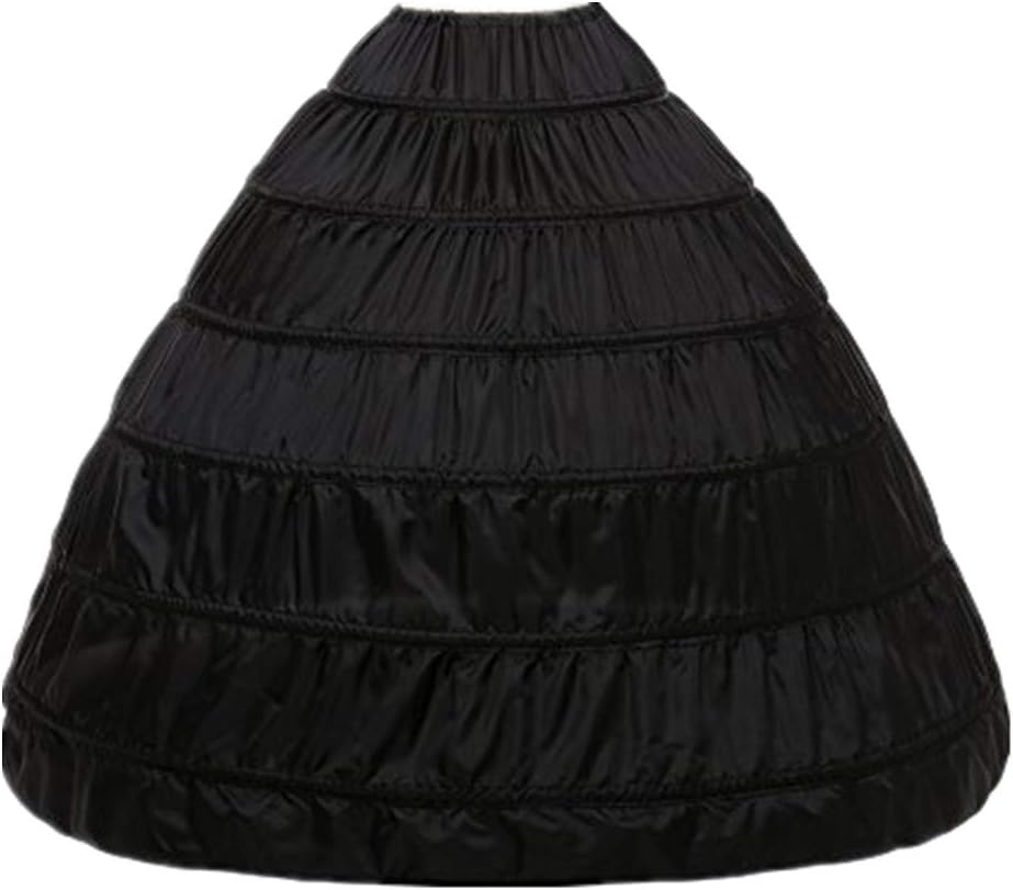 Noriviiq Womens 6 Hoop Skirt Floor Length Crinoline Petticoat For Quinceanera Dress 9306