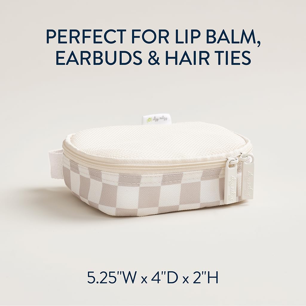 Itzy Ritzy Packing Cubes for Travel – Set of 3 Packing Cubes or Travel Organizers; Each Cube Features a Mesh Top, Double Zippers and a Fabric Handle (Checkerboard)