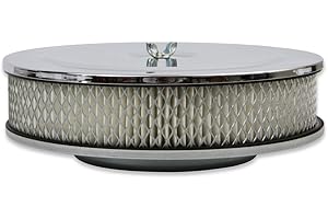 Mr. Gasket 1487 Air Cleaner - 9 Inch Diameter x 2-3/4 Inch Tall - Chrome