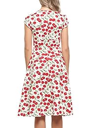 ACEVOG Mujer clásico 1950 Estampados florales vestido de cóctel vestido de fiesta de picnic
