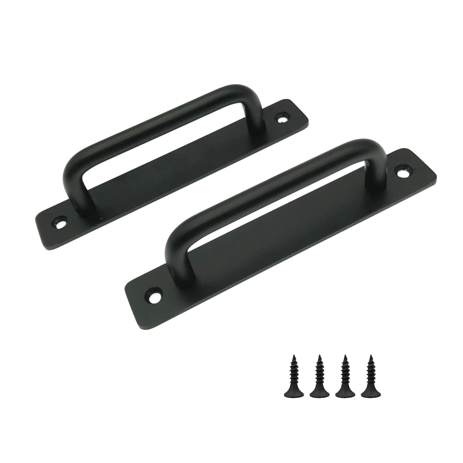 JZK 2 x Black Aluminum Alloy Kitchen Cupboard Door Handle 128mm Hole spacing, Furniture Handles for Wardrobe Door Kitchen Drawer Door Handles