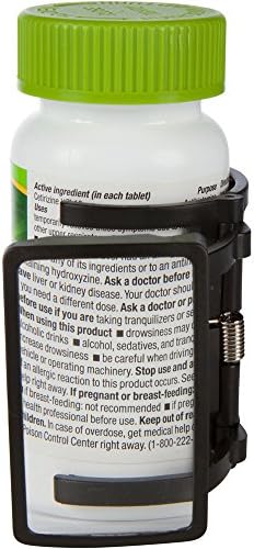Medicine Bottle Magnifying Glass - Magnifier Attaches to Prescription Medication Pill Bottles for Easy Reading