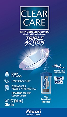 Clear Care Cleaning & Disinfection Solution with Lens Case, 3-Ounces