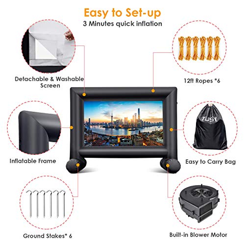 1 14ft+Outdoor+Projector+Screen+Inflatable