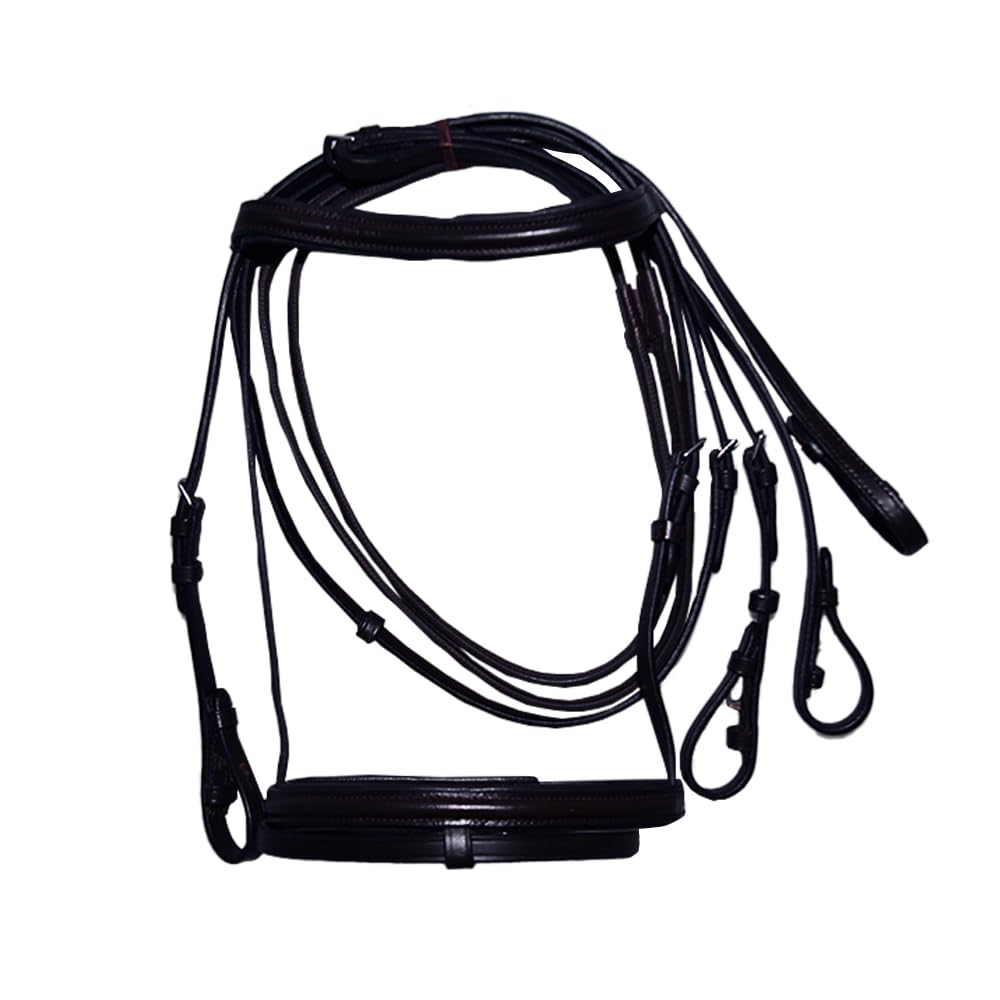 Bridle Padded Cavesson with Reins, Black