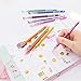 Happlee 12 Colors Gel Pen Set 0.5MM Tip Fine Point Pens for Coloring Books Bullet Journal Crafting Note Taking Drawing, 12-Count