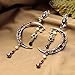 Crescent Moon Long Tassel Crystal Stud Earring 5.4 Inch Kaariag Punkin Jewelry