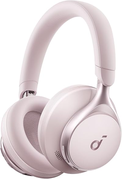 soundcore by Anker, Space One, Active Noise Cancelling Headphones, 2X Stronger Voice Reduction, 40H ANC Playtime, App Control, LDAC Hi-Res Wireless Audio, Comfortable Fit, Clear Calls, Bluetooth 5.3