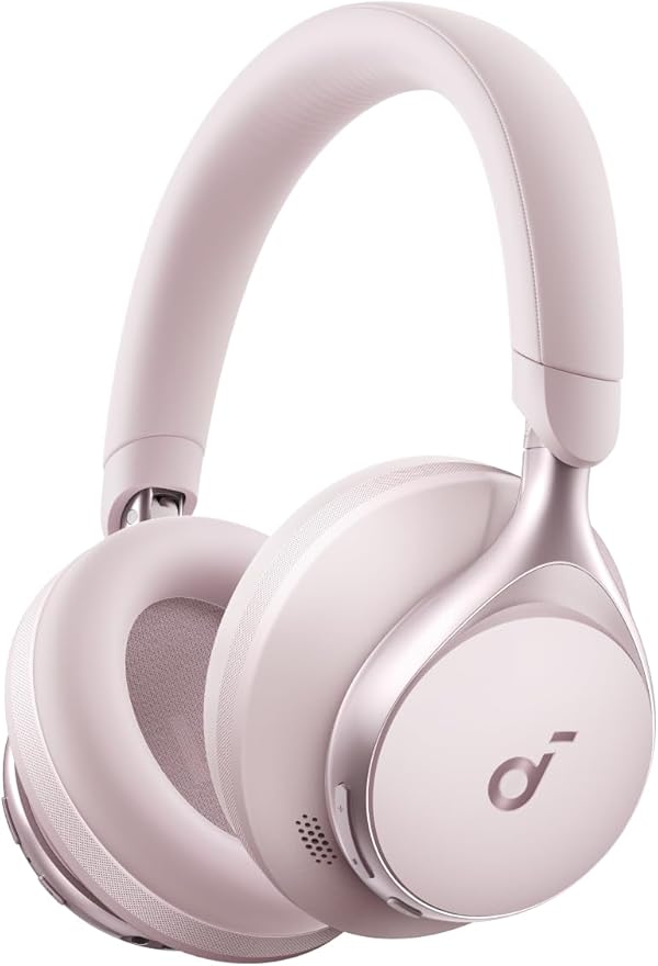 soundcore by Anker, Space One, Active Noise Cancelling Headphones, 2X Stronger Voice Reduction, 40H ANC Playtime, App Control, LDAC Hi-Res Wireless Audio, Comfortable Fit, Clear Calls, Bluetooth 5.3