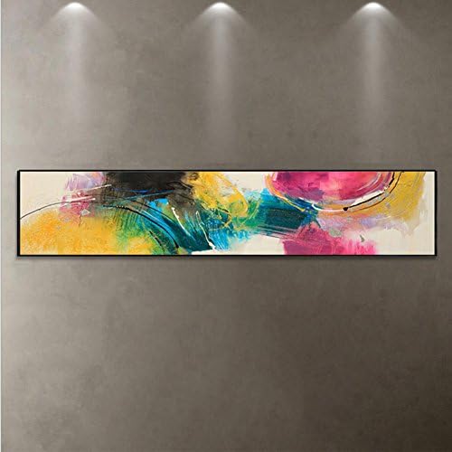 Living room waterproof decorative painting modern simple bedroom bedside painting abstract-J 150x40cm(59x16inch)