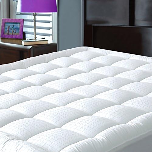 Pillowtop Mattress Pad Cover Twin XL Size - Hypoallergenic - Cotton Down Alternative Filled Mattress Topper