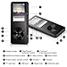 AGPtEK 16GB Portable MP3 Player(Expandable Up to 128GB), Music Player/Voice Recorder/FM Radio with HD Headphone and Adjustable Sport Armband, M28, Black