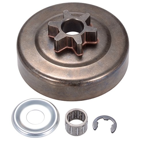 ANCIRS 3/8 6T Clutch Drum Sprocket Washer E-Clip Kit for STIHL Chainsaw MS170 MS180 MS210 MS230 MS250 017 018 021 023 025 1123 640 2003