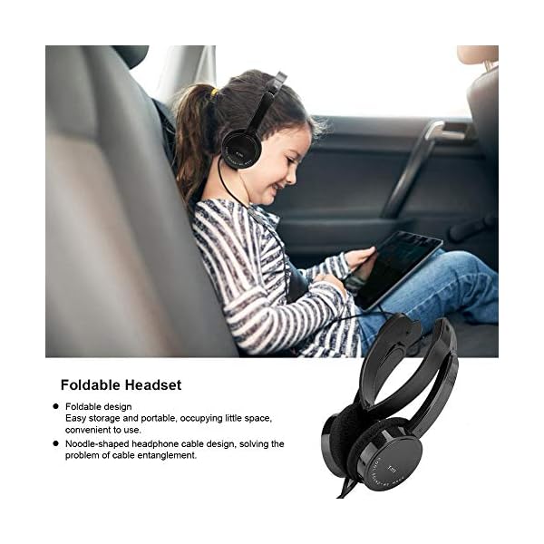 Vbestlife-Foldable-Wired-Over-Ear-HeadphonesStereo-Children-Music-Headphone-with-MicrophoneSupporting-for-Skype-CallsFor-TV-Cell-phone-Laptop-PCBlack Vbestlife Foldable Wired Over-Ear Headphones,Stereo Children Music Headphone with Microphone,Supporting for Skype Calls…