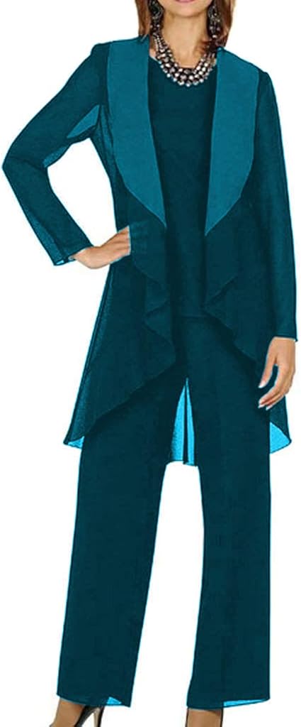 Damen Hosenanzug Set Elegant - Langarm Oberteil & Weite Hose Für Festliche Anlässe