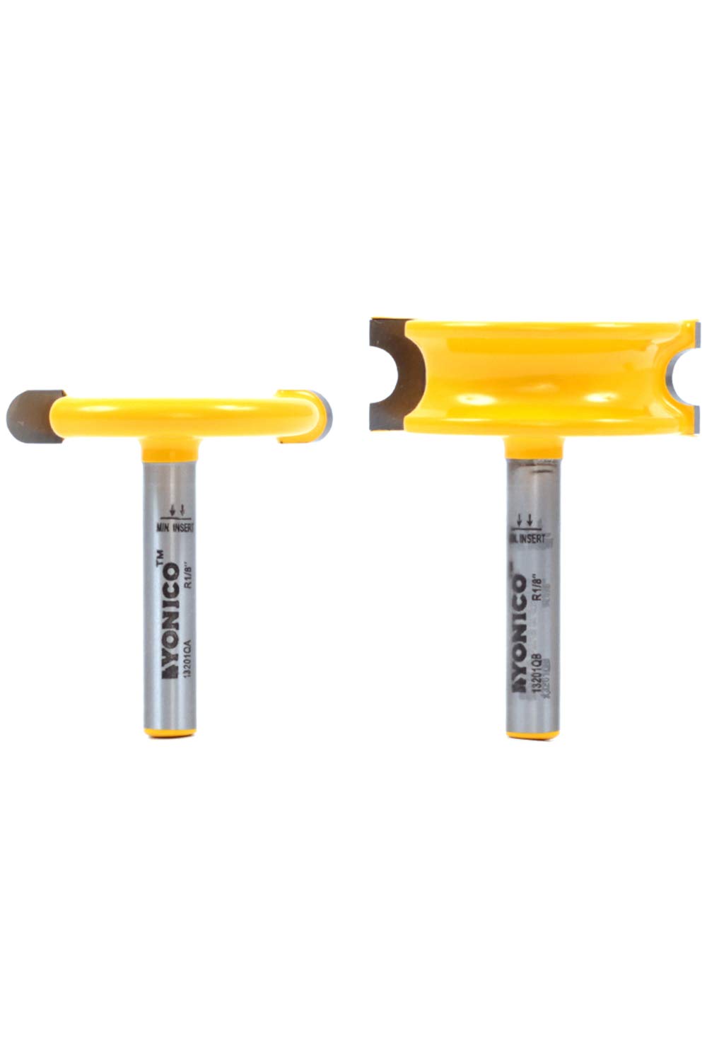 Yonico 13201q 1/4-Inch Bead 2 Bit Canoe Joint Router Bit Set 1/4-Inch Shank