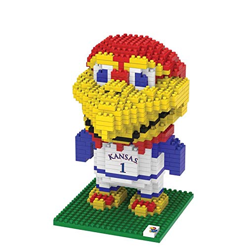 FOCO NCAA Kansas Jayhawks 3D Brxlz Mascot Building Blocks SET3D Brxlz Mascot Building Blocks Set, Team Color, One Size