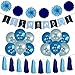 Boy Baby Shower Decorations Set - 29 Pieces - It's a Boy Banner, Balloons, Paper Fans, Tassels, Light and Dark Blue, Baby Shower Decorations for Boy