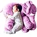 Big Stuffed Elephant Plush Doll Pillows, Baby Super Soft Elephants Toys Purple by LOVOUS