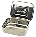 LunchBots Medium Trio Snack Container - Divided Stainless Steel Food Container - Three Sections for Snacks On the Go - Eco-Friendly, Dishwasher Safe, BPA-Free - Stainless Lid - All Stainless Steel