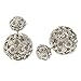 Fashion jewelry designer rhinestone imitation pearl flower dangle earrings for women