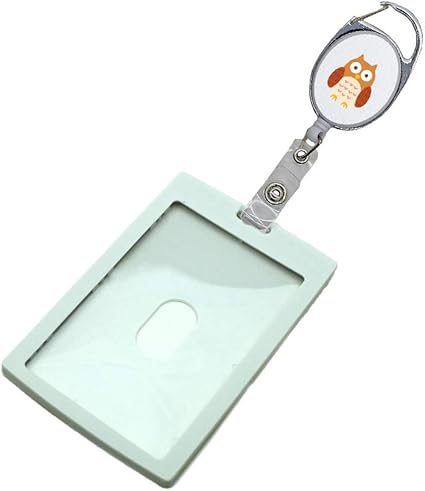 Amazon Co Jp Idケース カードホルダー Pp樹脂製 プラスチック Icカード ハードケース カラビナ プリント リール付 定期入れ ふくろう フクロウ 家電 カメラ