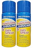 Aspercreme 4% Lidocaine Dry Spray, 4 Ounce (Pack of 2)