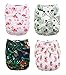 The Hollywood Hotel 4-Pack Cloth Pocket Diapers with 4 Bamboo Inserts