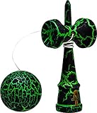 Ace Kendama Green/Black Crackle with Extra String