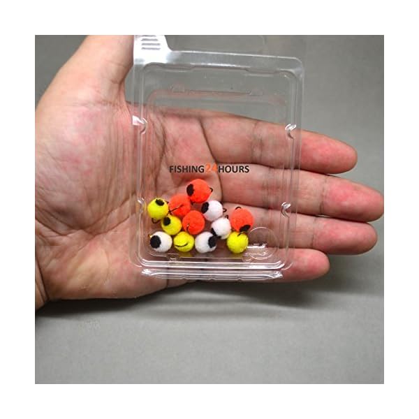 12pcs-1-Dozen-Fly-Fishing-Bead-Head-Glo-Egg-Mixed-White-Yellow-Orange-NEW
