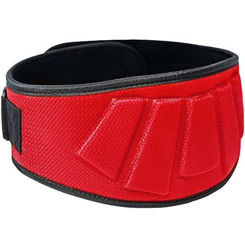 Meister Contoured Neoprene Weight Lifting Belt 6" Back Support - Red - XX-Large