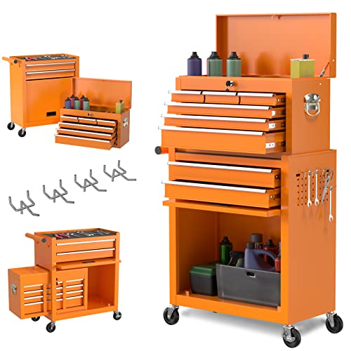 High Capacity Tool Chest Tool Box, Rolling Tool Chest With 8 Drawers