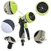 Garden Hose Nozzle Sprayer by DigHealth(TM)-Full Metal, High Pressure and Heavy Duty, 8-in-1 Adjustable Pattern, Pistol Grip Front Trigger, Ideal for Watering Plants, Car Wash and Showering Pets